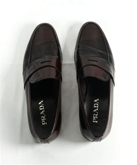 prada spazzolato penny loafer|prada preppy loafers.